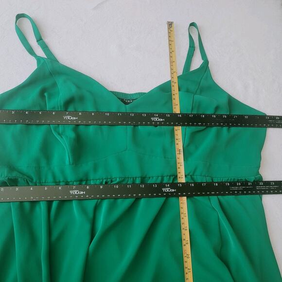 Torrid‎ Size 3 3X Kelly Green Flowy Fairy Babydoll Top Tinkerbell Princess Tiana - Picture 6 of 8